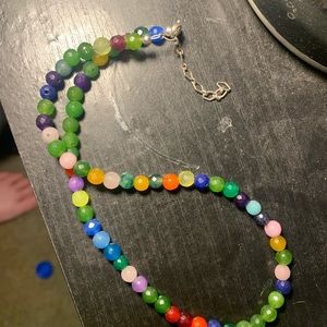 Prarie Sky Rainbow Agate choker necklace